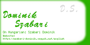 dominik szabari business card